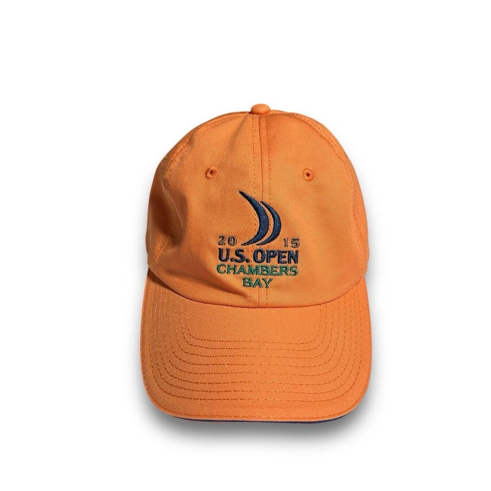 2015 US‎ Open Chambers Bay USGA Member Golf Hat Adjustable Cap Orange Adjustable